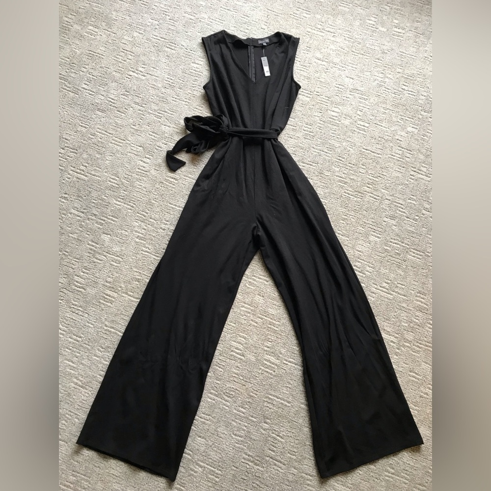 NWT The Limited XL Black Sleeveless Wide Leg Jumpsuit